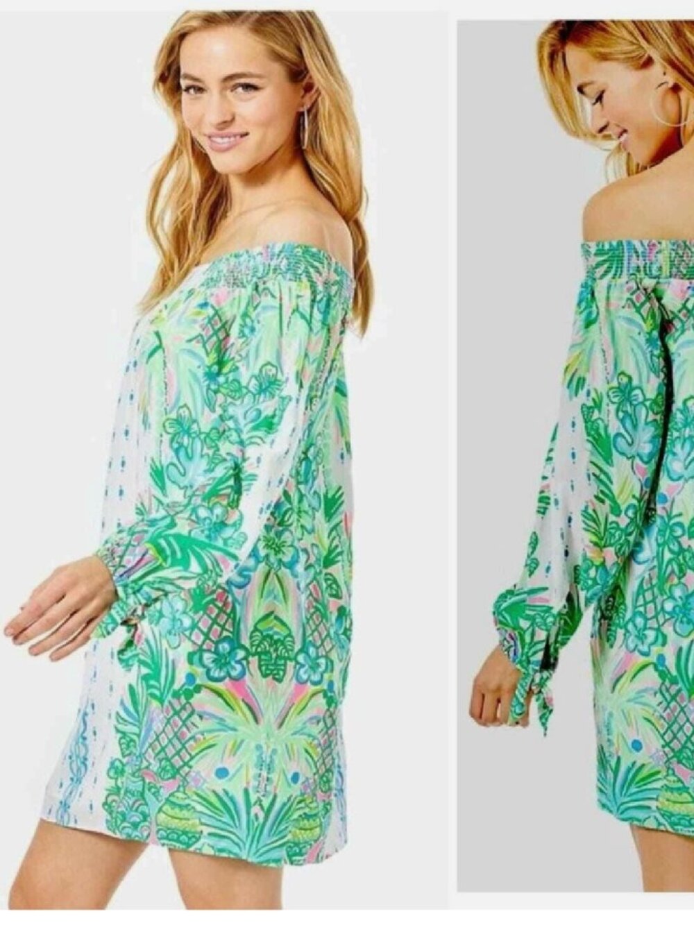 Lilly Pulitzer MaryEllen Dress Coconut Row Engineered sz Large